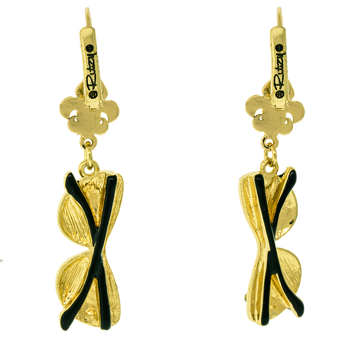 Ritzy Couture Chic Leopard Print Sunglasses Leverback Drop Earrings (Goldtone)