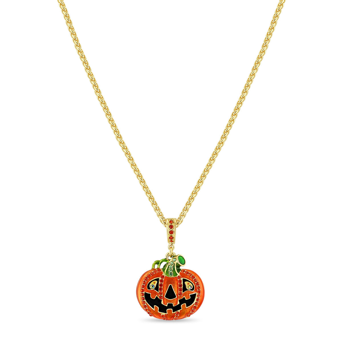 Jack O' Lantern Halloween Enhancer Charm by Ritzy Couture DeLuxe -18k Gold Plate