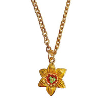 Ritzy Couture Daffodil Multi Color Charm Necklace (Goldtone) - Multicolor
