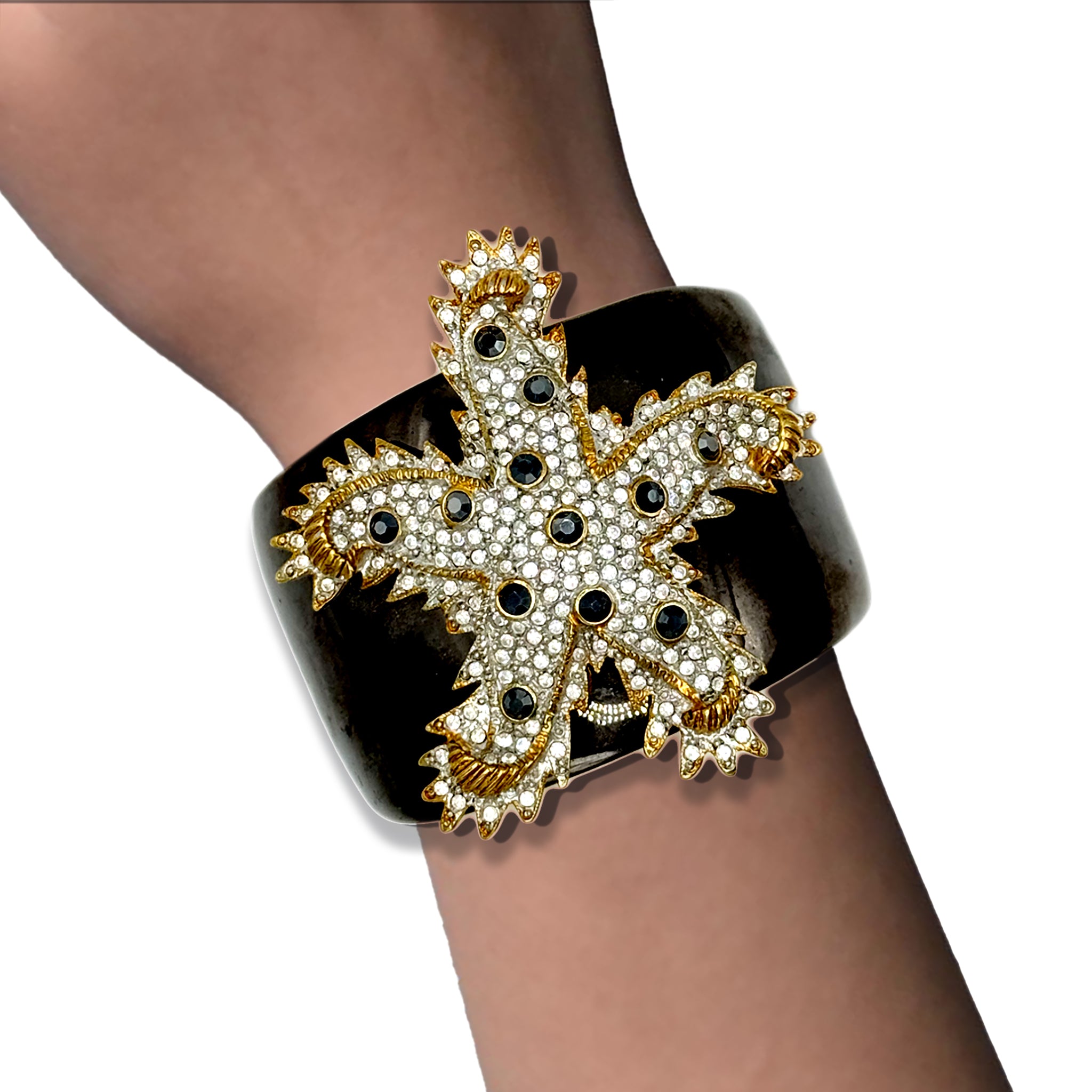 Kenneth Jay Lane Starfish Rnhinestone Black Bead Ring & Bracelet deals Set