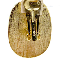 Kenneth Jay Lane faceted nugget earrings in 22k gold with clip back