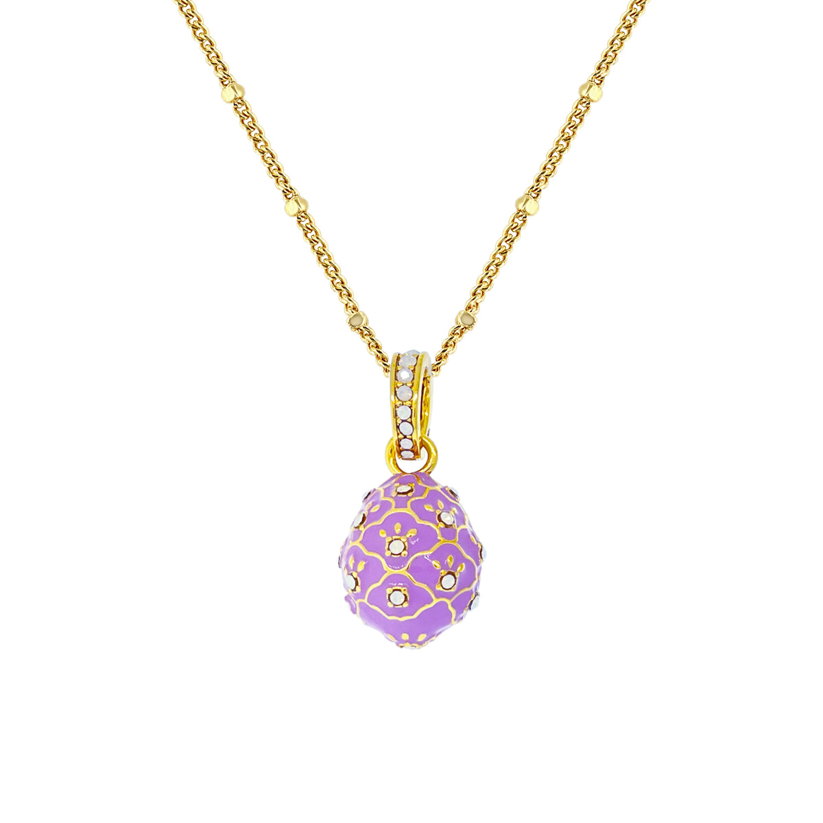 Lavender Easter Egg Enhancer Charm by Ritzy Couture DeLuxe-18K Gold Plating