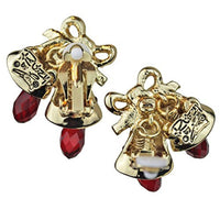 Ritzy Couture Twas the Night Christmas Bell Stud Earrings (Goldtone)