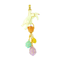 Adorable Easter Bunny Basket Necklace Ritzy Couture DeLuxe - 18k Gold Plating