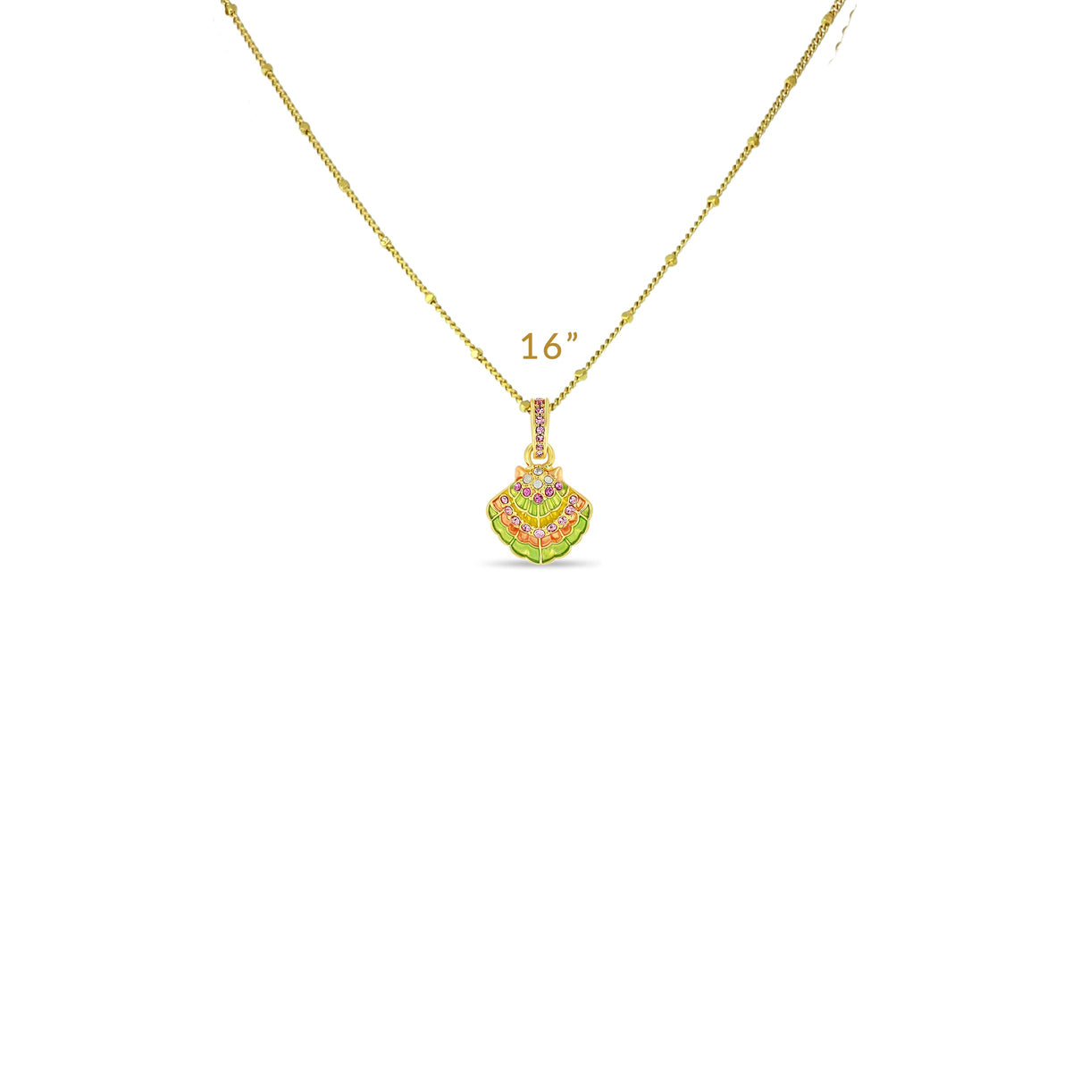 Scallop Sea Shell Pearl Enhancer Charm by Ritzy Couture DeLuxe -18k Gold Plating