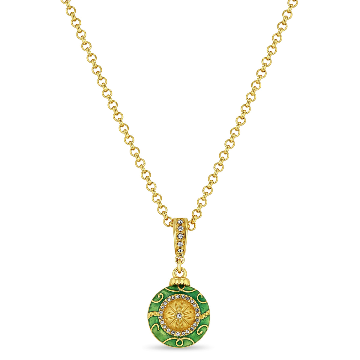 Green Christmas Ornament Enhancer Charm by Ritzy Couture
