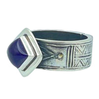 Tabra Jewelry 925 Sterling Silver Amethyst Cabochon Ring Size 6 00K524