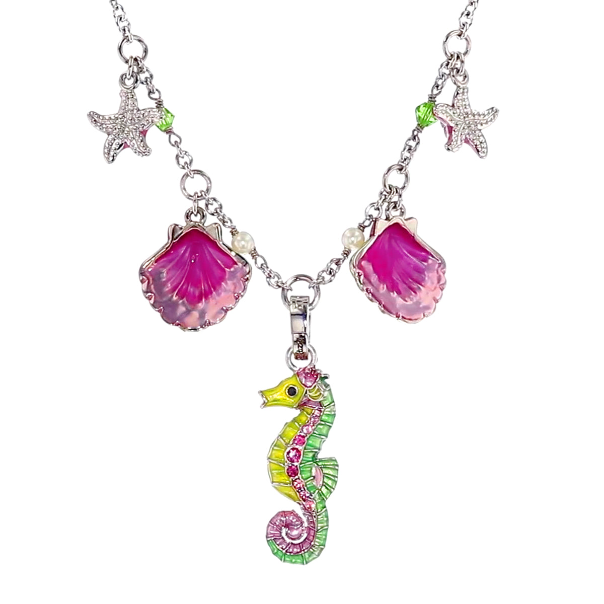 By The Sea Charm 16" Pastel Necklace by Ritzy Couture