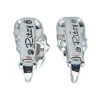 Exquisite Skull Halloween Leverback Earrings Ritzy Couture DeLuxe Silver Plating