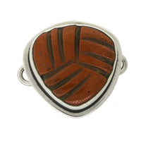 Tabra Jewelry - Silver Red Jasper Connector Charm