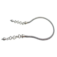 Tabra Jewelry 925 Sterling Silver Braided Adjustable Anklet Connector Chain AK22