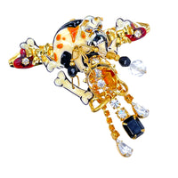 Lunch at The Ritz Bulldog Dog Lover Pin and Pendant Jewelry – 22k Gold Plating
