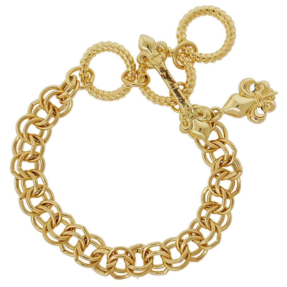 Ritzy Couture Signature Logo Chain Bracelet For Enhancer Charms (Goldtone) - Bracelet