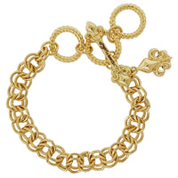 Ritzy Couture Signature Logo Chain Bracelet For Enhancer Charms (Goldtone) - Bracelet