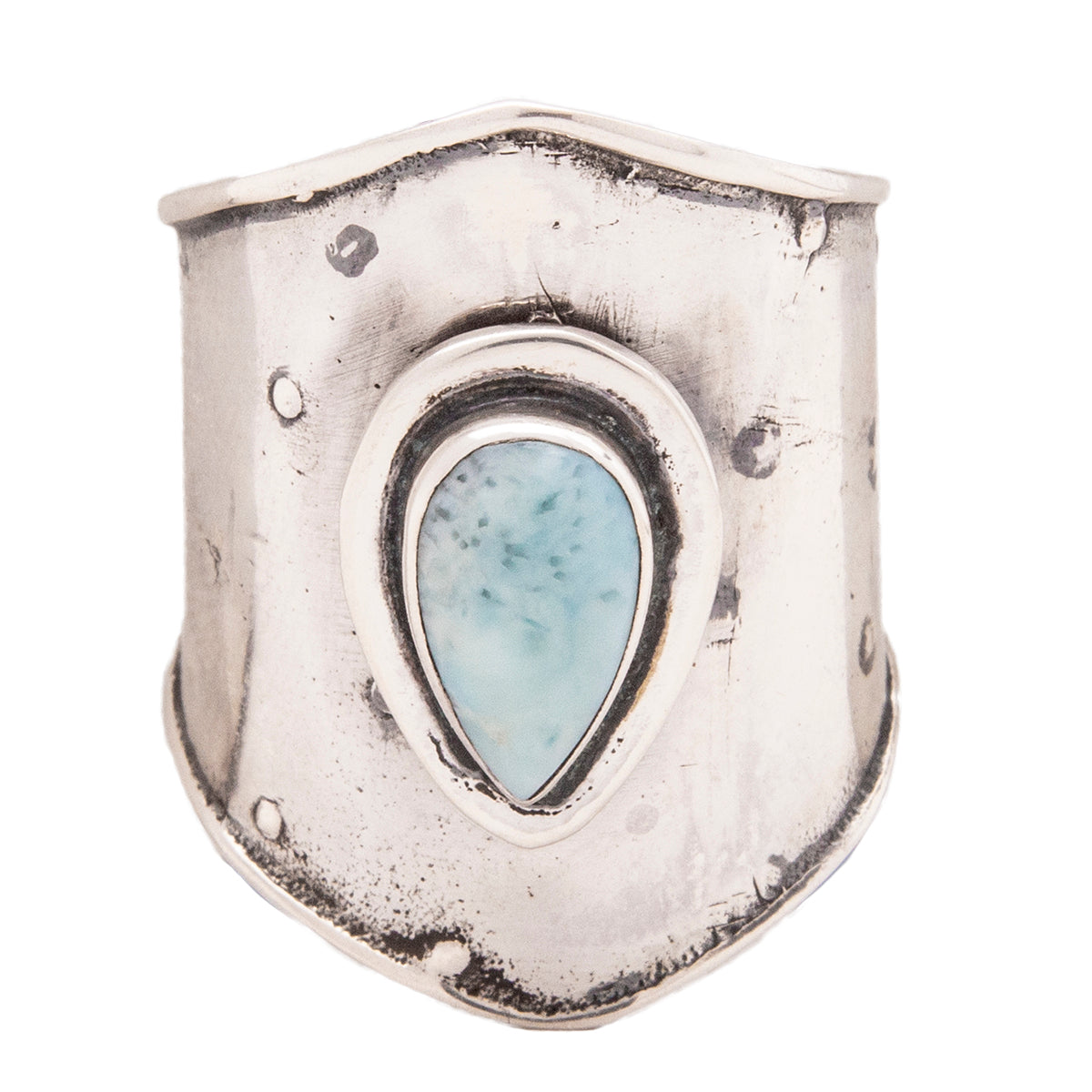 Tabra Jewelry - Silver Larimar Ring For Women