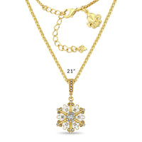 Crystal Snowflake Removable Enhancer Charm - 18k Gold Plated