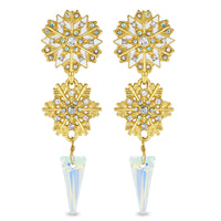 Crystal Snowflake Winter Dangle Jewelry Earrings
