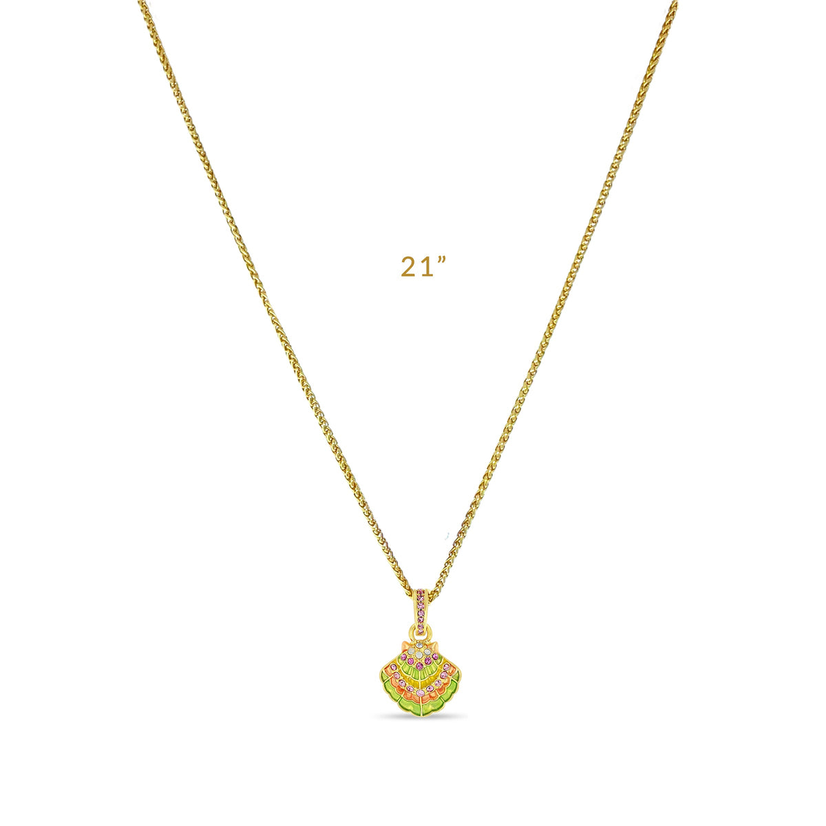 Scallop Sea Shell Pearl Enhancer Charm by Ritzy Couture DeLuxe -18k Gold Plating