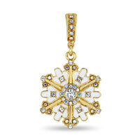 Crystal Snowflake Removable Enhancer Charm - 18k Gold Plated