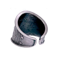 Tabra Jewelry 925 Sterling Silver Ancient Geometry Embossed Ring Size 6, OOK531