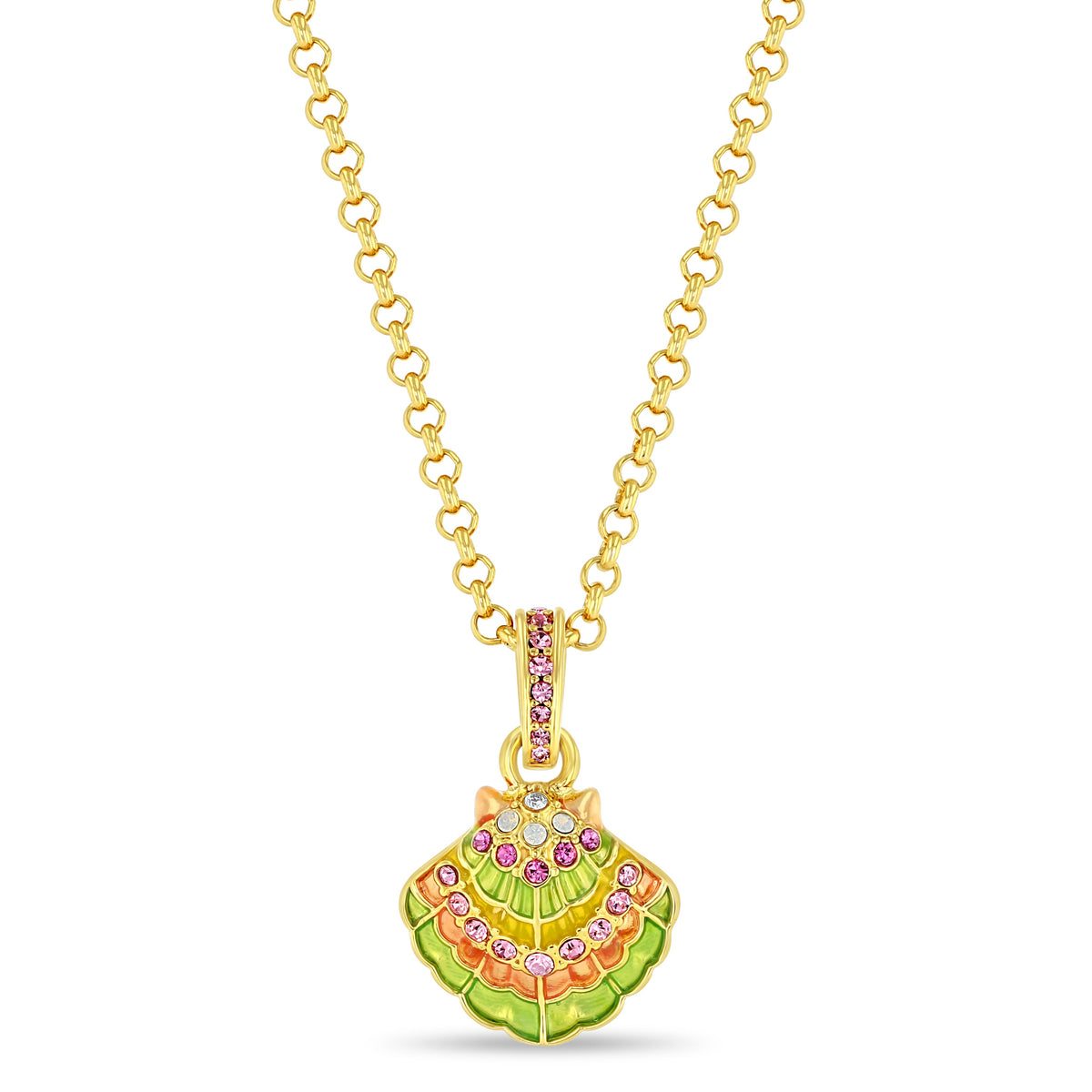Scallop Sea Shell Pearl Enhancer Charm by Ritzy Couture DeLuxe -18k Gold Plating