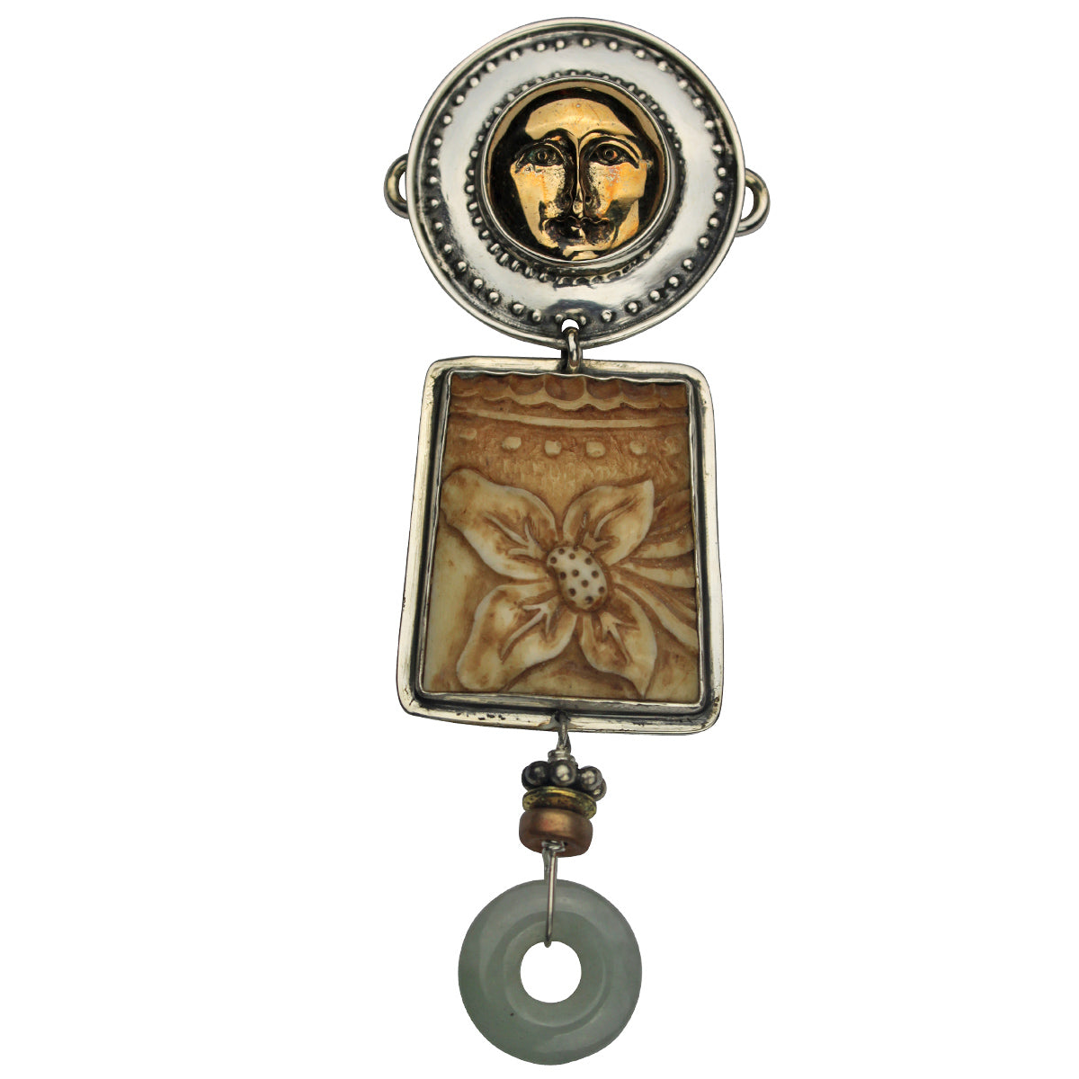 Tabra Jewelry | Bronze Jade Connector Charms