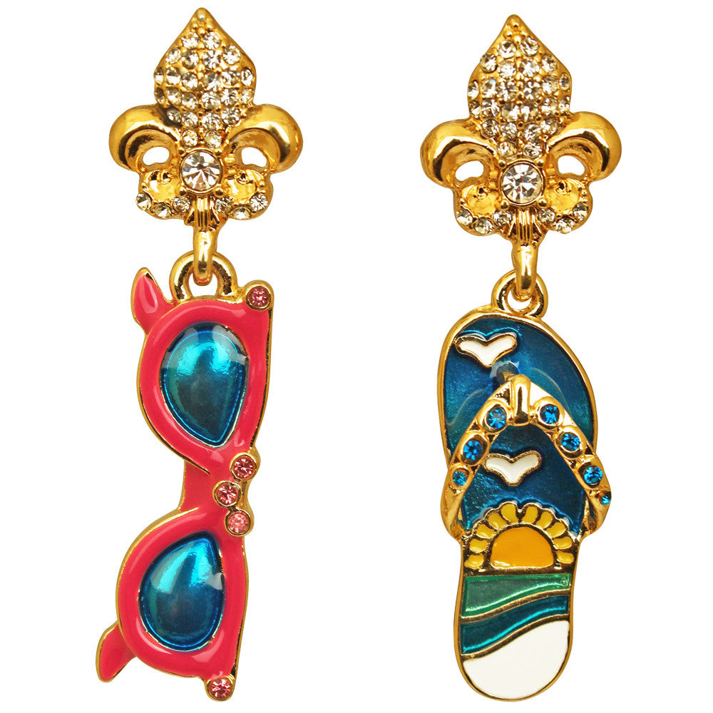 Summer Sunglass & Flip Flop Earrings For Women