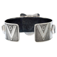 Tabra Jewelry - Bronze Jaguar Onyx Cuff Bracelet - Back Side
