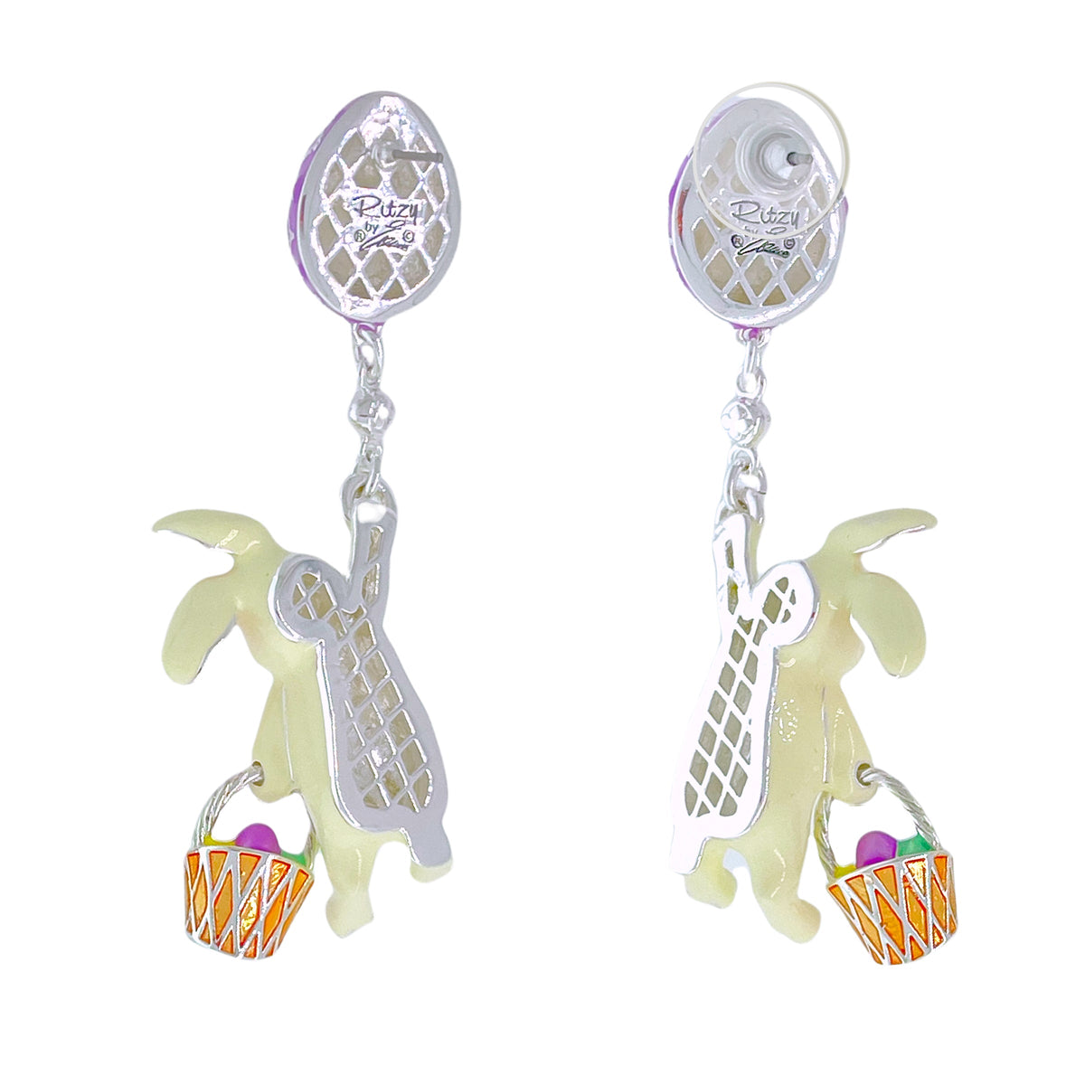 Adorable Easter Bunny and Egg Earrings
