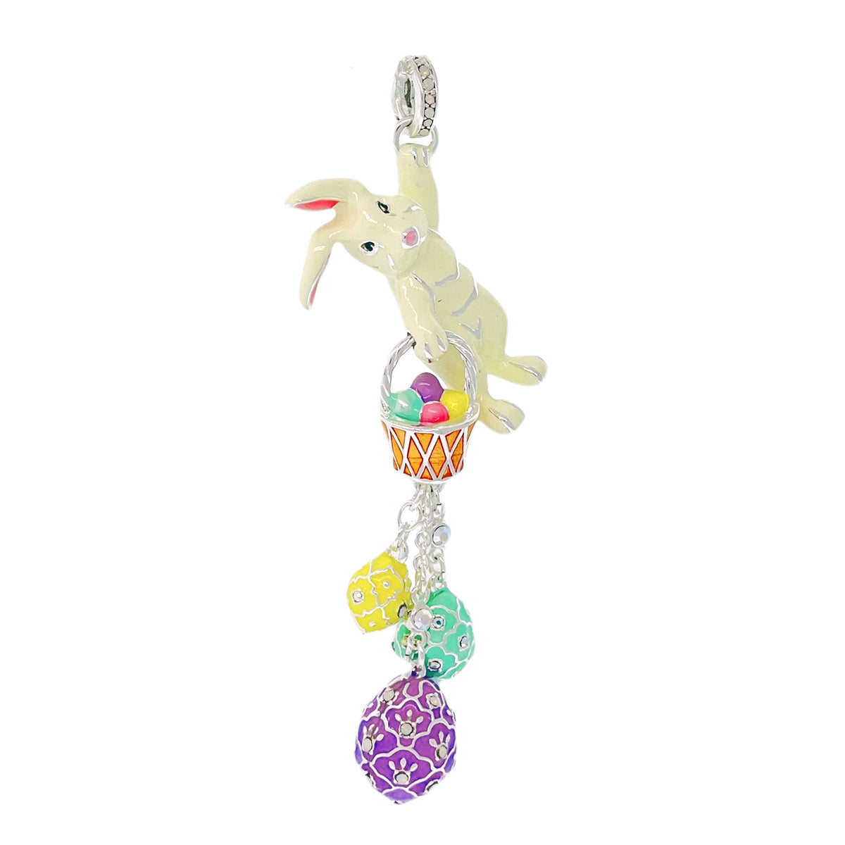 Adorable Easter Bunny Basket Necklace
