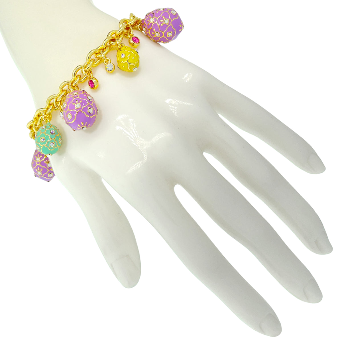 Easter Parade Egg Hunt Pastel Bracelet -18K Gold Plating