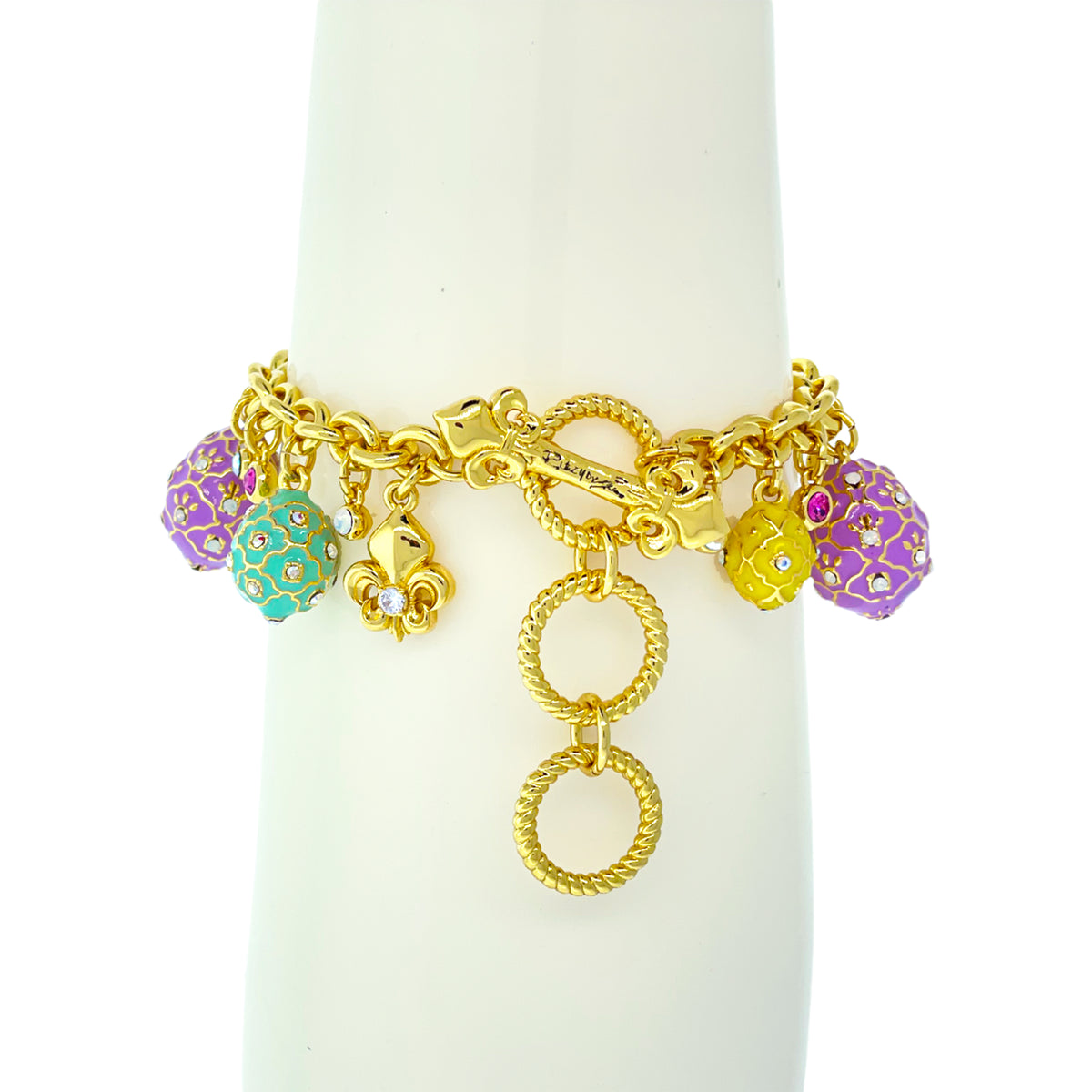 Easter Parade Egg Hunt Pastel Bracelet -18K Gold Plating