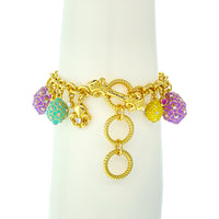 Easter Parade Egg Hunt Pastel Bracelet -18K Gold Plating