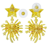 Patriotic Fireworks 4th of July Earrings by Ritzy Couture