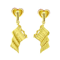 July 4th Heart Dangle Lightweight Earrings Ritzy Couture