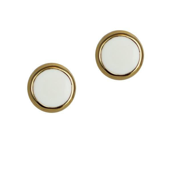White Enamel Stud Earring Set For Women - Stud Earrings