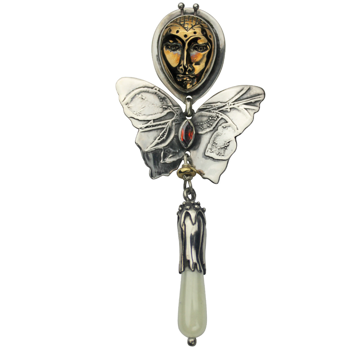 Tabra Jewelry 925 Silver & Bronze Goddess Butterfly Pendant Vault TP425
