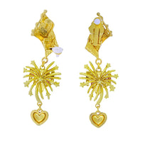 Majestic Flag July 4th Fireworks Earrings -18k Gold Plating