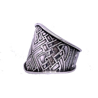 Tabra Jewelry 925 Sterling Silver Ancient Geometry Embossed Ring Size 6, OOK531
