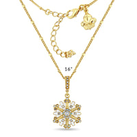 Crystal Snowflake Removable Enhancer Charm - 18k Gold Plated