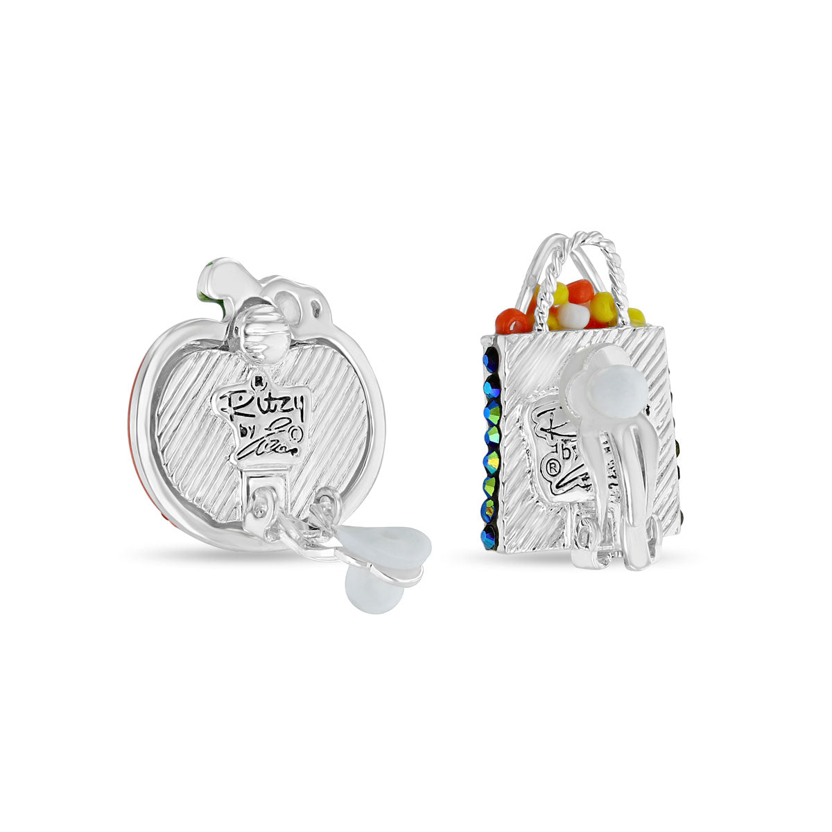 Trick or Treat Pumpkin Halloween Earrings-Ritzy Couture