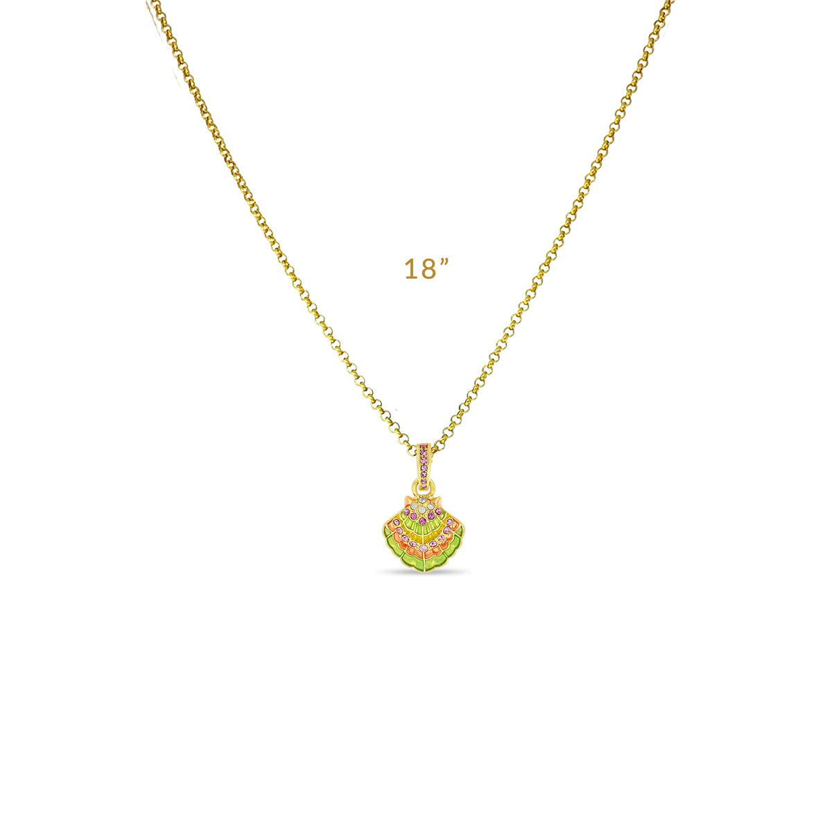 Scallop Sea Shell Pearl Enhancer Charm by Ritzy Couture DeLuxe -18k Gold Plating