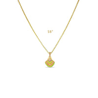 Scallop Sea Shell Pearl Enhancer Charm by Ritzy Couture DeLuxe -18k Gold Plating