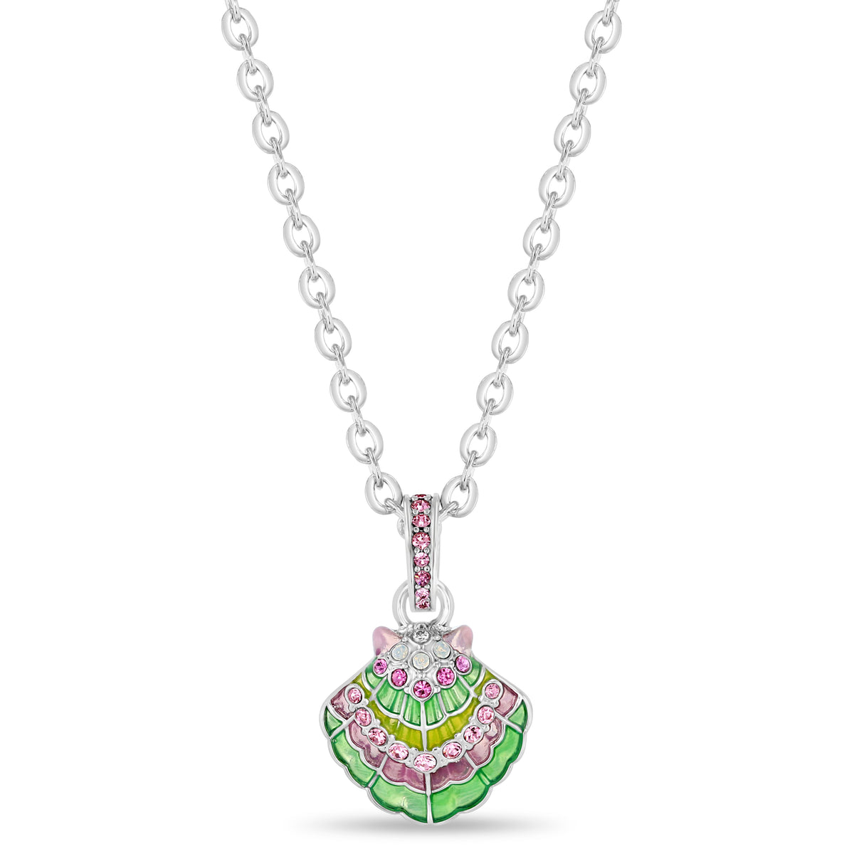 Scallop Sea Shell Pearl Enhancer Charm by Ritzy Couture DeLuxe-Fine Silver Plate