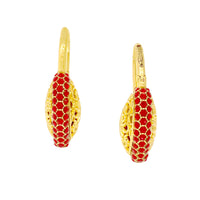Filled With Love Red Crystal Earrings