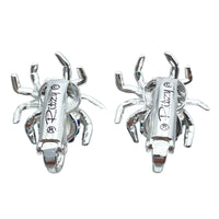 Spooky Spider Halloween Leverback Earrings Ritzy Couture DeLuxe - Silver Plating