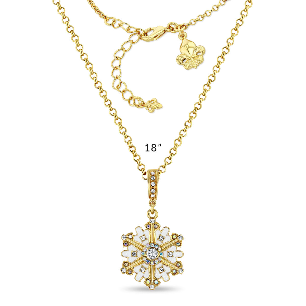 Crystal Snowflake Removable Enhancer Charm - 18k Gold Plated