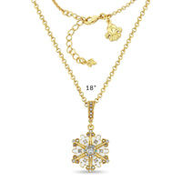 Crystal Snowflake Removable Enhancer Charm - 18k Gold Plated