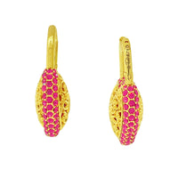 Filled With Love Hot Pink Crystal Earrings