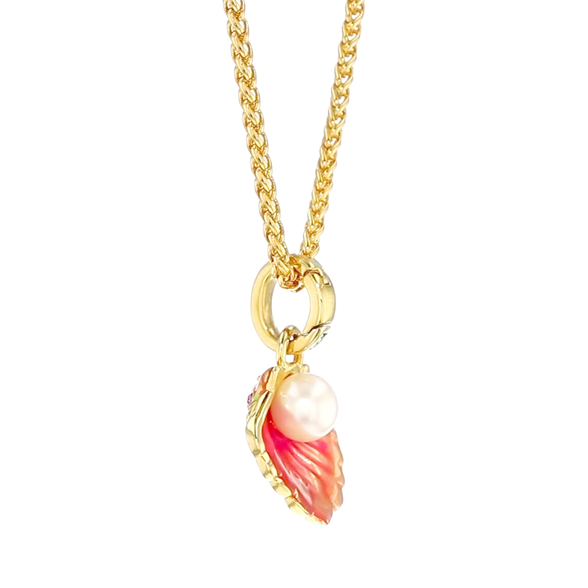 Scallop Sea Shell Pearl Enhancer Charm by Ritzy Couture DeLuxe -18k Gold Plating